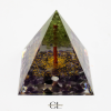 Orgonite pyramide Amethyste et Péridot Arbre de Vie Lithothérapie