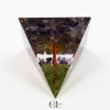 Orgonite pyramide Amethyste et Péridot Arbre de Vie Lithothérapie