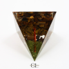 Orgonite pyramide Oeil de Tigre & Péridot Arbre de Vie Lithothérapie