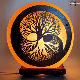 Lampe de sel d'Himalaya Arbre de Vie Yin-Yang 5KG Lithothérapie