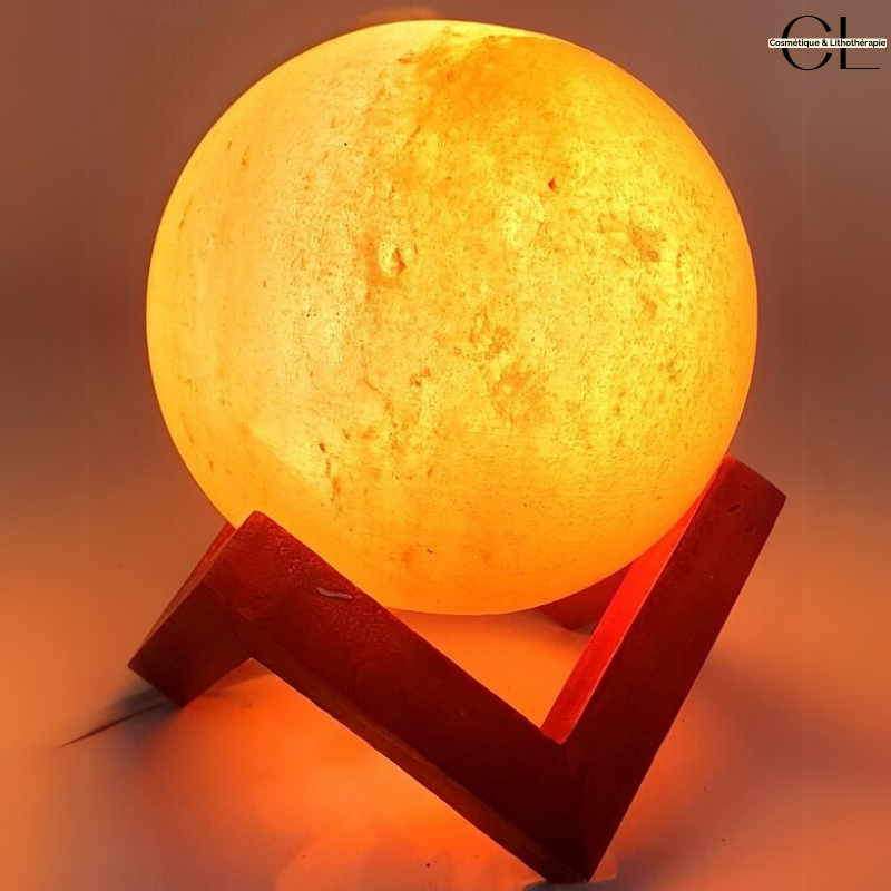 Lampe de sel d'Himalaya Sphère 3KG Lithothérapie
