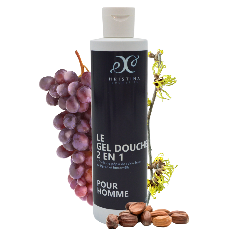 2 en 1 Shampoing et Gel douche - Homme 250ml Hristina
