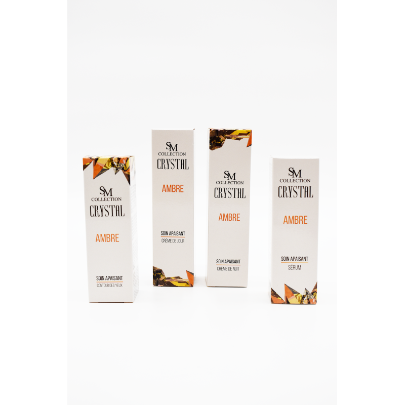 Crème de nuit à la poudre d'ambre 100% naturelle 50ml 100% naturelle SM collection CRYSTAL