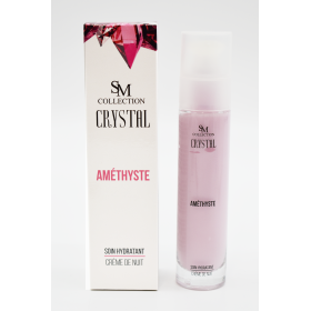 Crème de nuit à la poudre d'améthyste 50ml 100% naturelle SM collection CRYSTAL