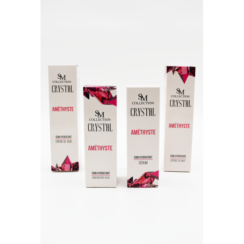 Crème de nuit à la poudre d'améthyste 50ml 100% naturelle SM collection CRYSTAL