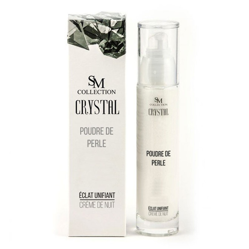 Crème de nuit revitalisante à la poudre de perle 50ml 100% naturelle SM collection CRYSTAL