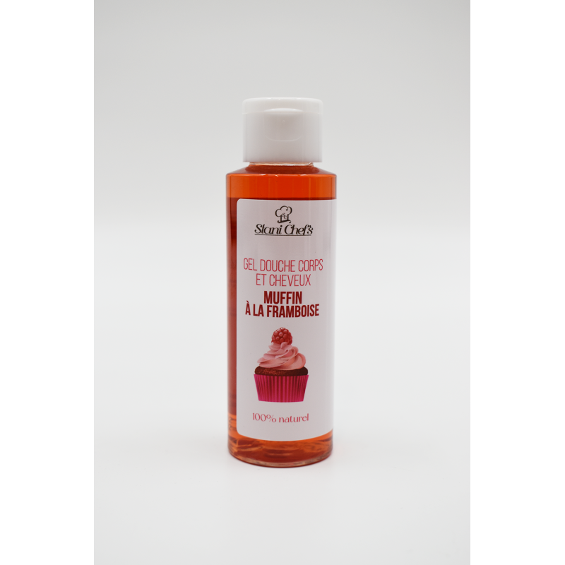2 en 1 Gel douche corps et shampoing - Muffin à la framboise - 100ml 100% naturel - Format voyage Stani chef's