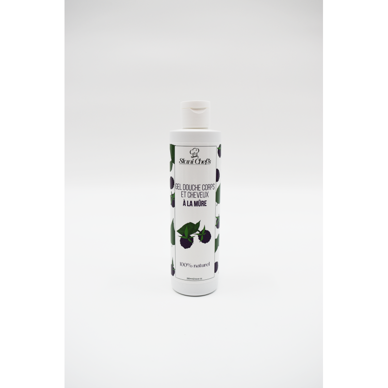 2 en 1 Gel douche corps et shampoing à la mûre - 250ml 100% naturel Stani chef's