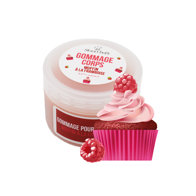 Gommage corps - muffin à la framboise - 100ml 100% naturel Stani chef's