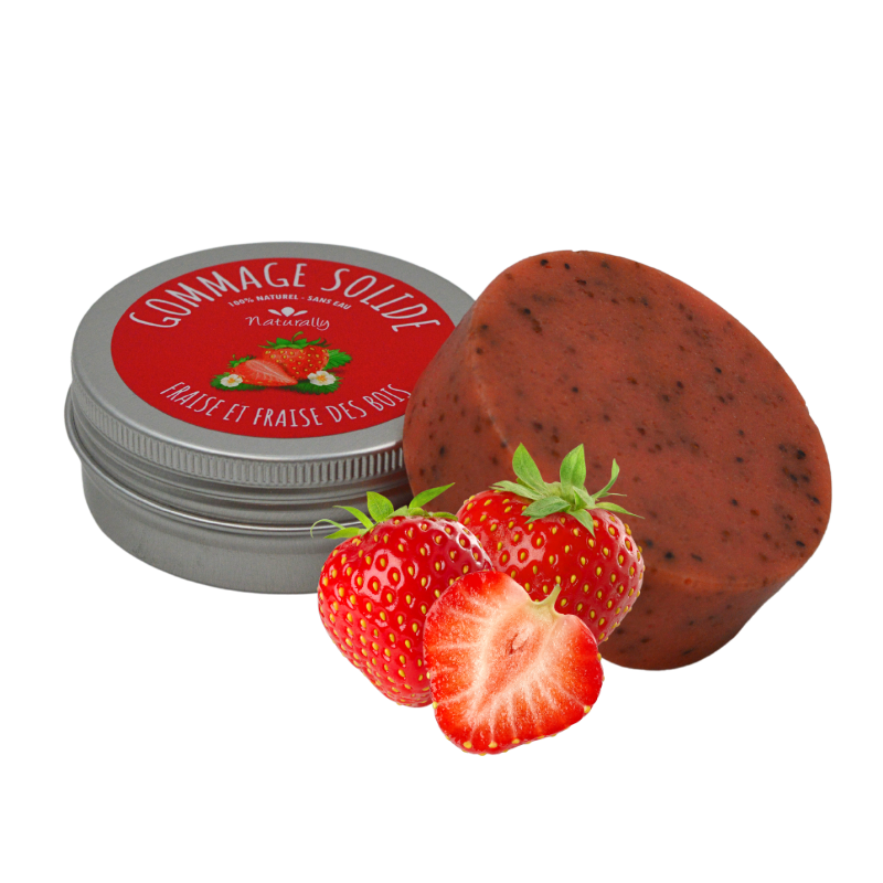 Gommage solide - Fraise et fraise des bois 70gr Naturally