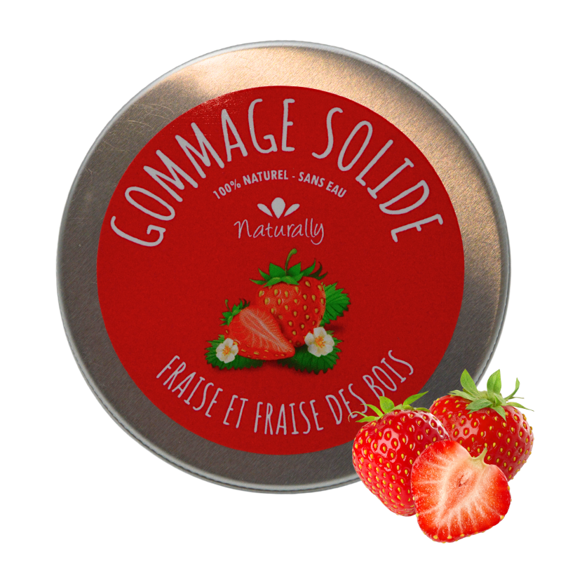 Gommage solide - Fraise et fraise des bois 70gr Naturally