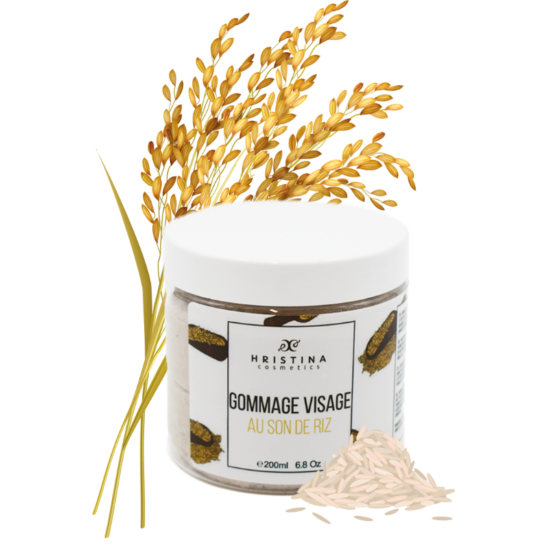 Gommage visage - Au son de riz - BIO - 200ml 100% naturel Hristina