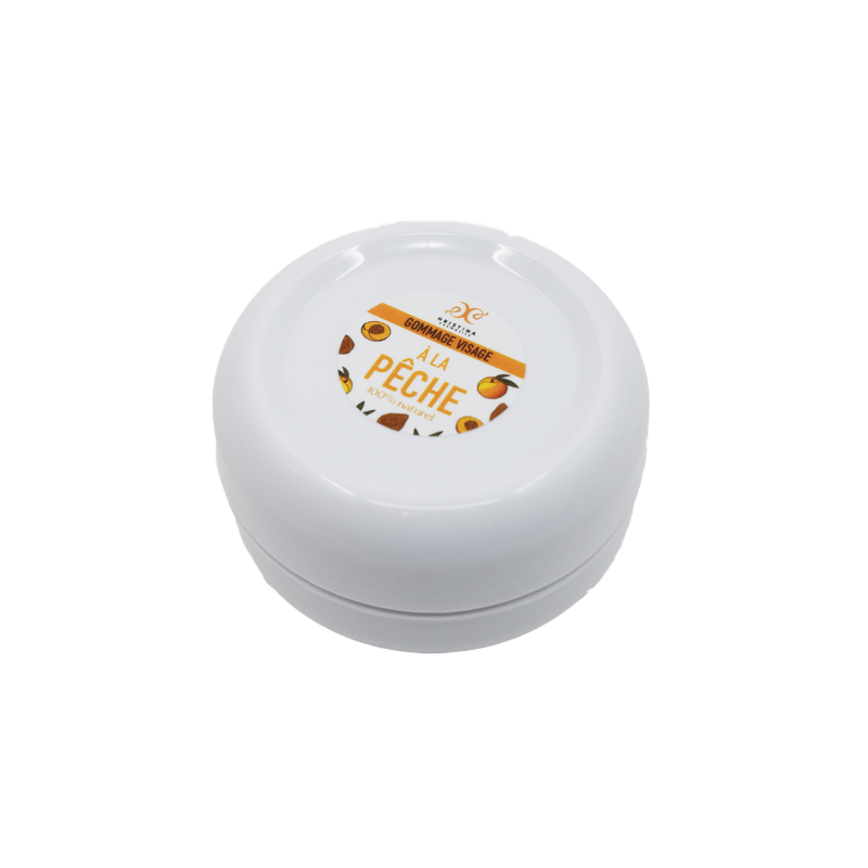 Gommage visage pêche - 50ml 100% naturel - Format voyage Hristina