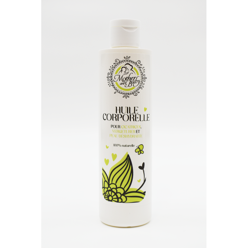 Huile corporelle pour vergetures, cicatrices et peau déshydratée - 250ml 100% naturelle Mother and baby