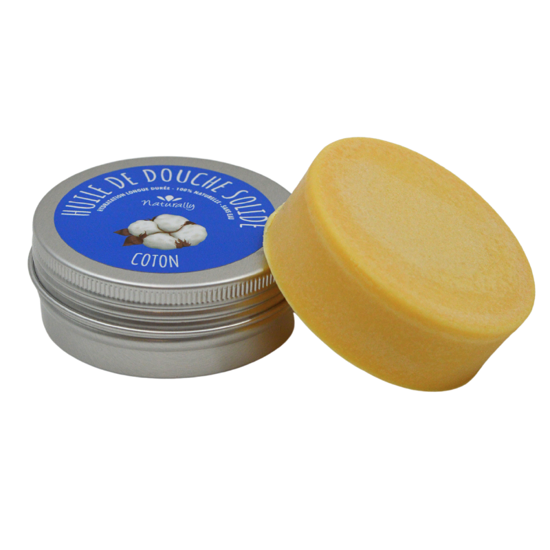 Huile de douche solide - Coton 65gr Naturally