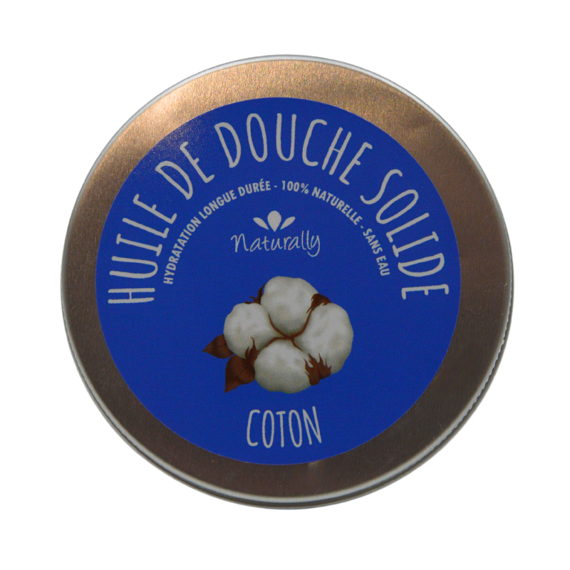 Huile de douche solide - Coton 65gr Naturally
