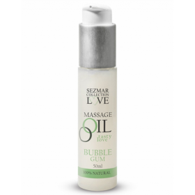 Huile de massage bubble gum 100% naturelle 50ml Sezmar Love
