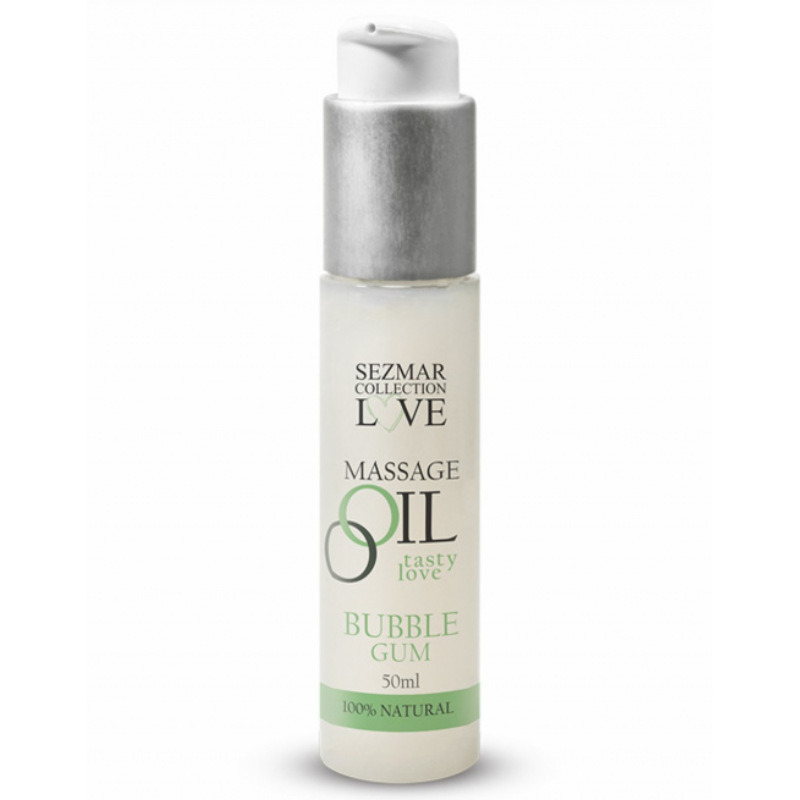 Huile de massage bubble gum 100% naturelle 50ml Sezmar Love