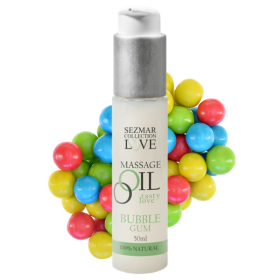 Huile de massage bubble gum 100% naturelle 50ml Sezmar Love