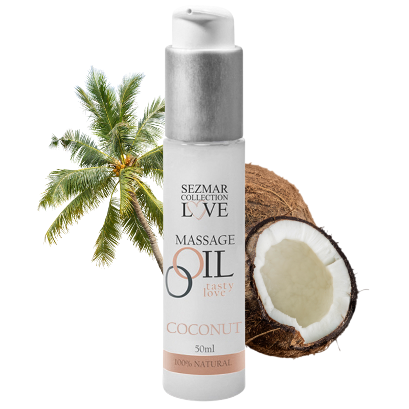 Huile de massage Noix de coco 100% naturelle 50ml Sezmar Love