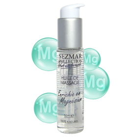 Huile de massage professionnelle Enrichie en Magnésium 100% naturelle 50 ml Sezmar Collection Professional