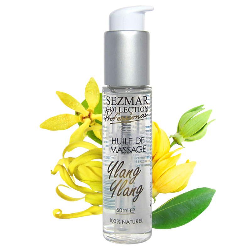 Huile de massage professionnelle Ylang Ylang 100% naturelle 50 ml Sezmar Collection Professional