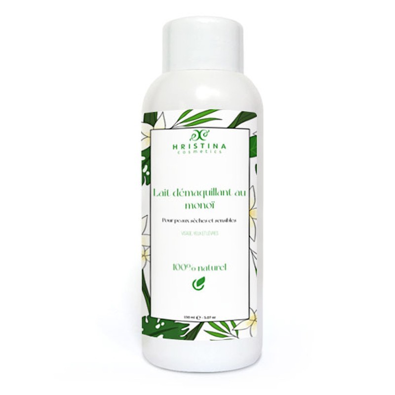 Lait nettoyant et démaquillant douceur au monoï - 150ml 100% naturel Hristina
