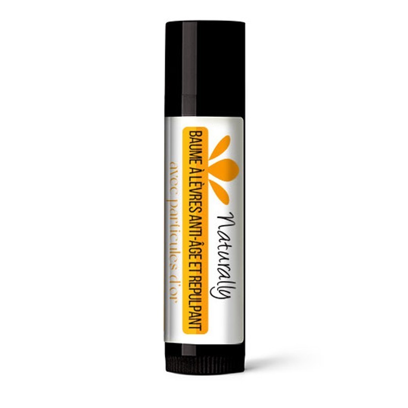 Baume à Lèvres Anti-âge et Volumateur aux particules d'or 100% naturel Naturally