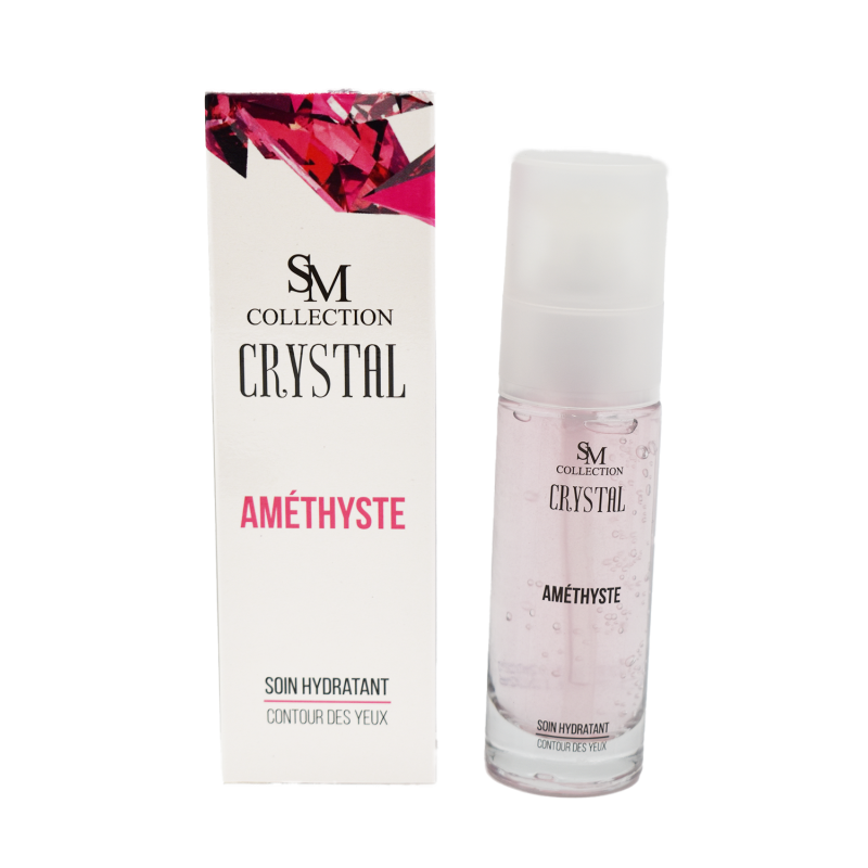 Crème pour le contour des yeux à la poudre d'améthyste 30ml 100% naturelle SM collection CRYSTAL