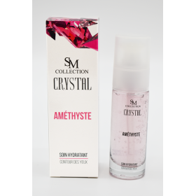 Crème pour le contour des yeux à la poudre d'améthyste 30ml 100% naturelle SM collection CRYSTAL
