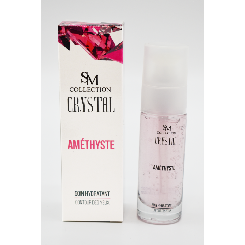 Crème pour le contour des yeux à la poudre d'améthyste 30ml 100% naturelle SM collection CRYSTAL