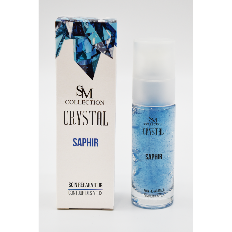 Crème pour le contour des yeux à la poudre de saphir 30ml 100% naturelle SM collection CRYSTAL