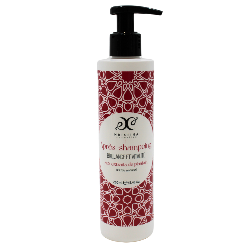 Après-shampoing brillance et vitalité enrichi en extrait de plantain 100% naturel 250ml Hristina