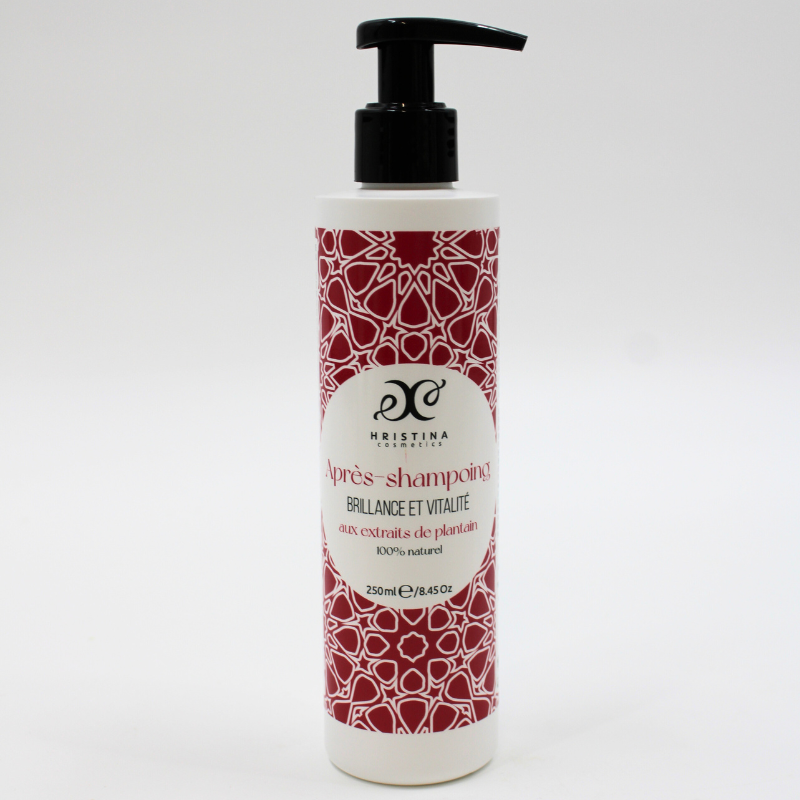 Après-shampoing brillance et vitalité enrichi en extrait de plantain 100% naturel 250ml Hristina