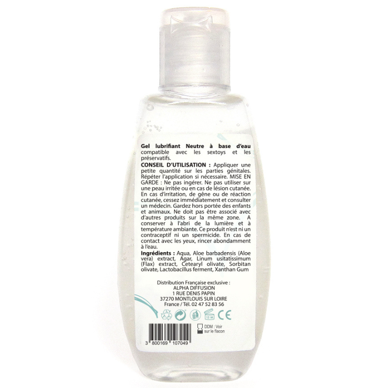 Lubrifiant à base d'eau 100% naturel Neutre 90 ml Sezmar Love