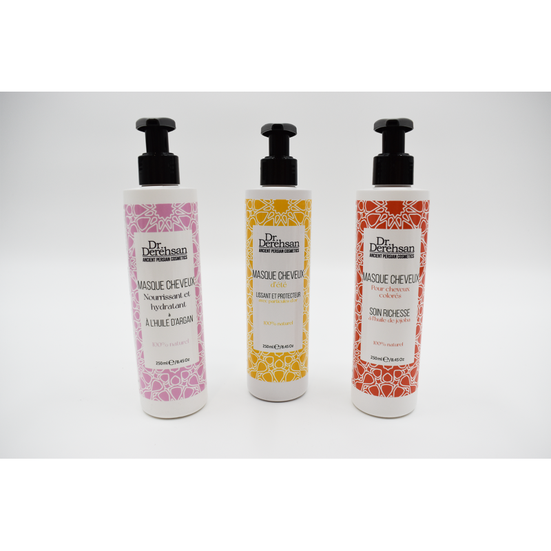 Masque capillaire lissant et protecteur d'été aux particules d'or - 250ml 100% naturel Dr. Derehsan
