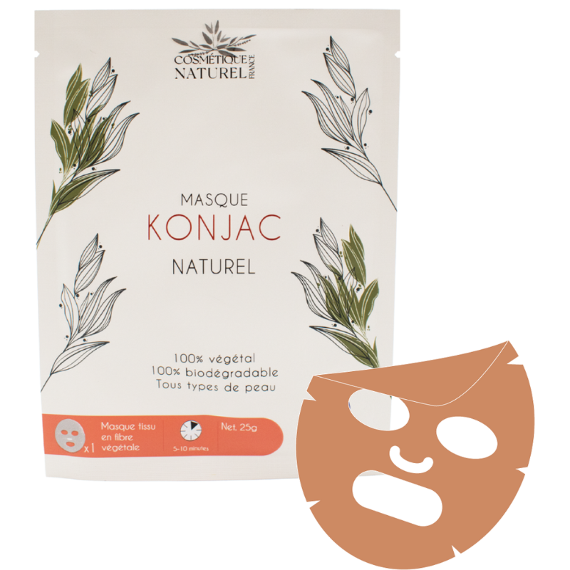 Masque konjac - Argile rouge Cosmétique naturel