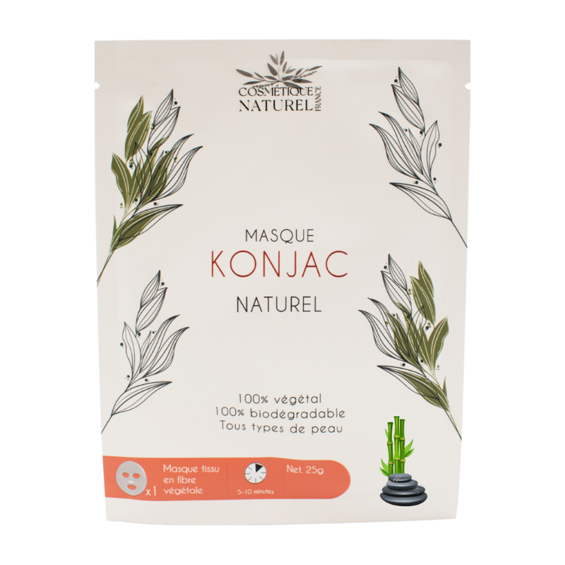 Masque Konjac - Charbon de bambou Cosmétique naturel