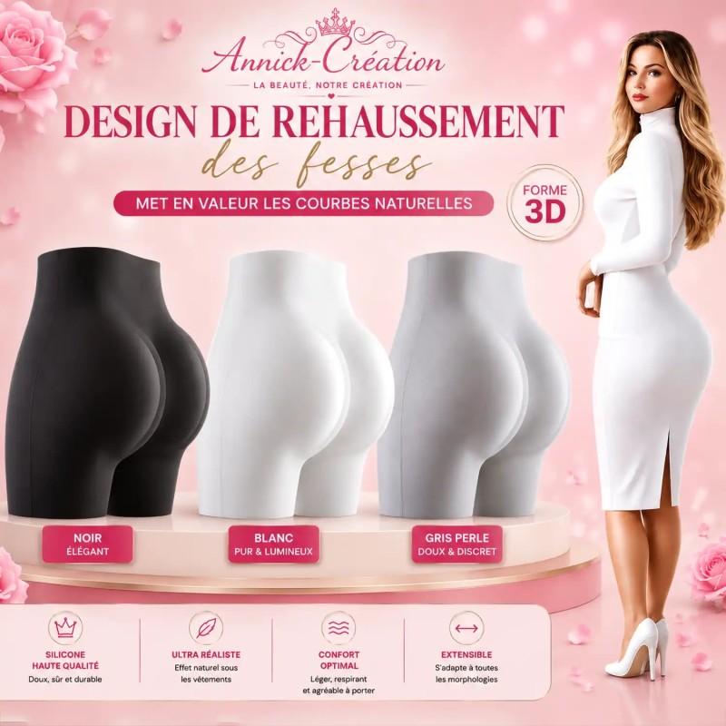 Panty silicone, rehausseur de hanches, effet  push-up