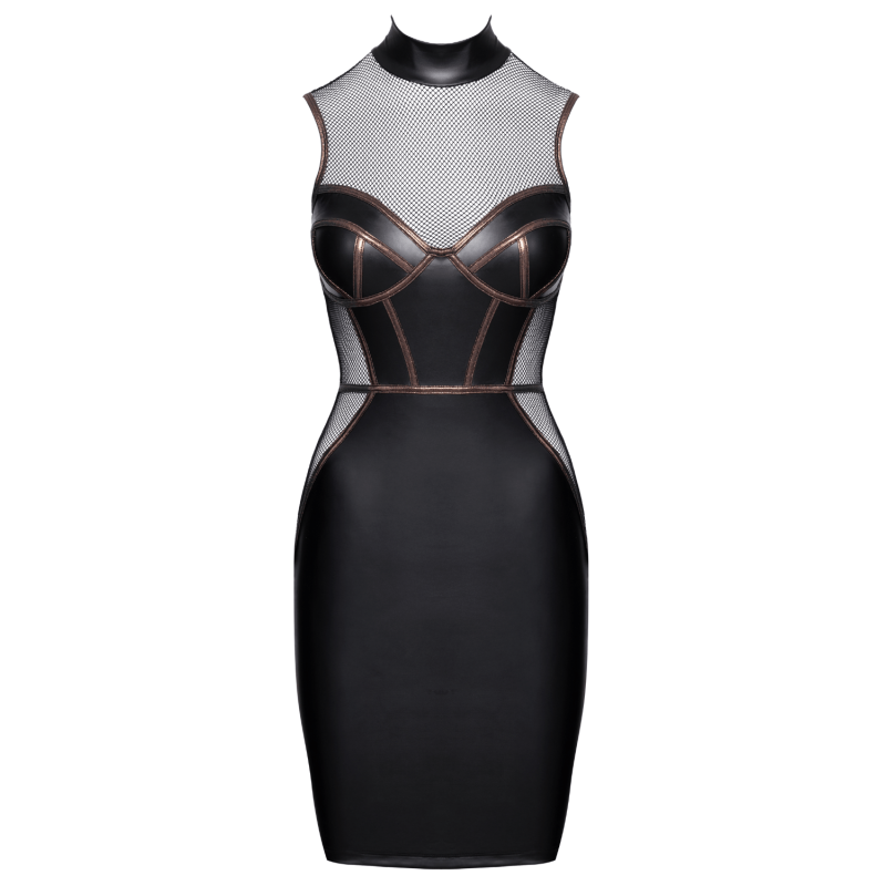Robe Moulante Sans Manches Look Mat & Résille - Cottelli COTTELLI & DIVERS