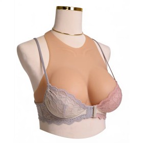 Buste plastron silicone encolure ronde – dos Velcro