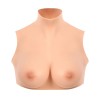 Buste seins réalistes col haut peau claire Starbust