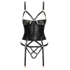 Corset porte-jarretelles et string assorti - Cottelli COTTELLI & DIVERS