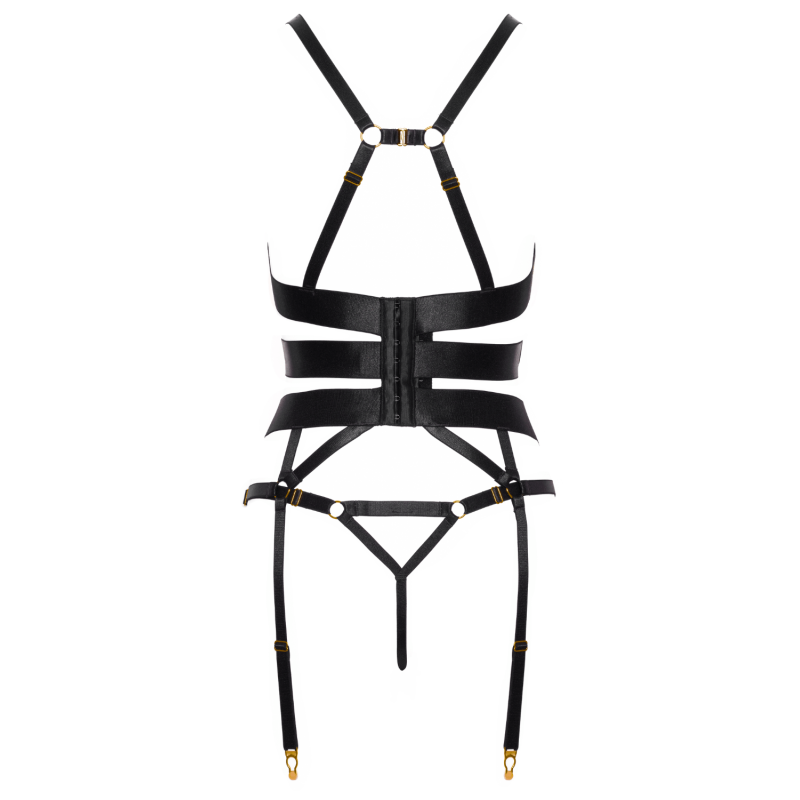Corset porte-jarretelles et string assorti - Cottelli COTTELLI & DIVERS