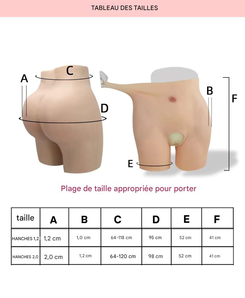 Taille-Fesses rehauss&eacute;es pour un effet liftant