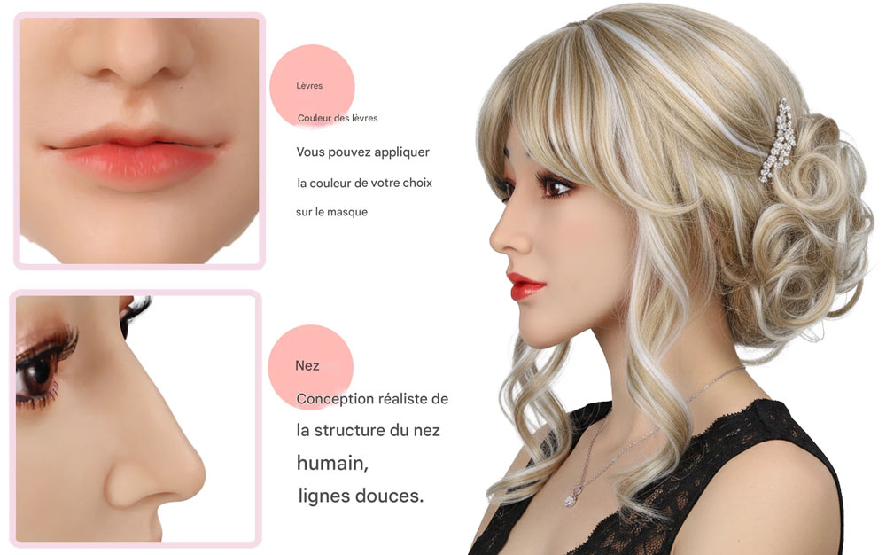 D&eacute;tail masque f&eacute;minin